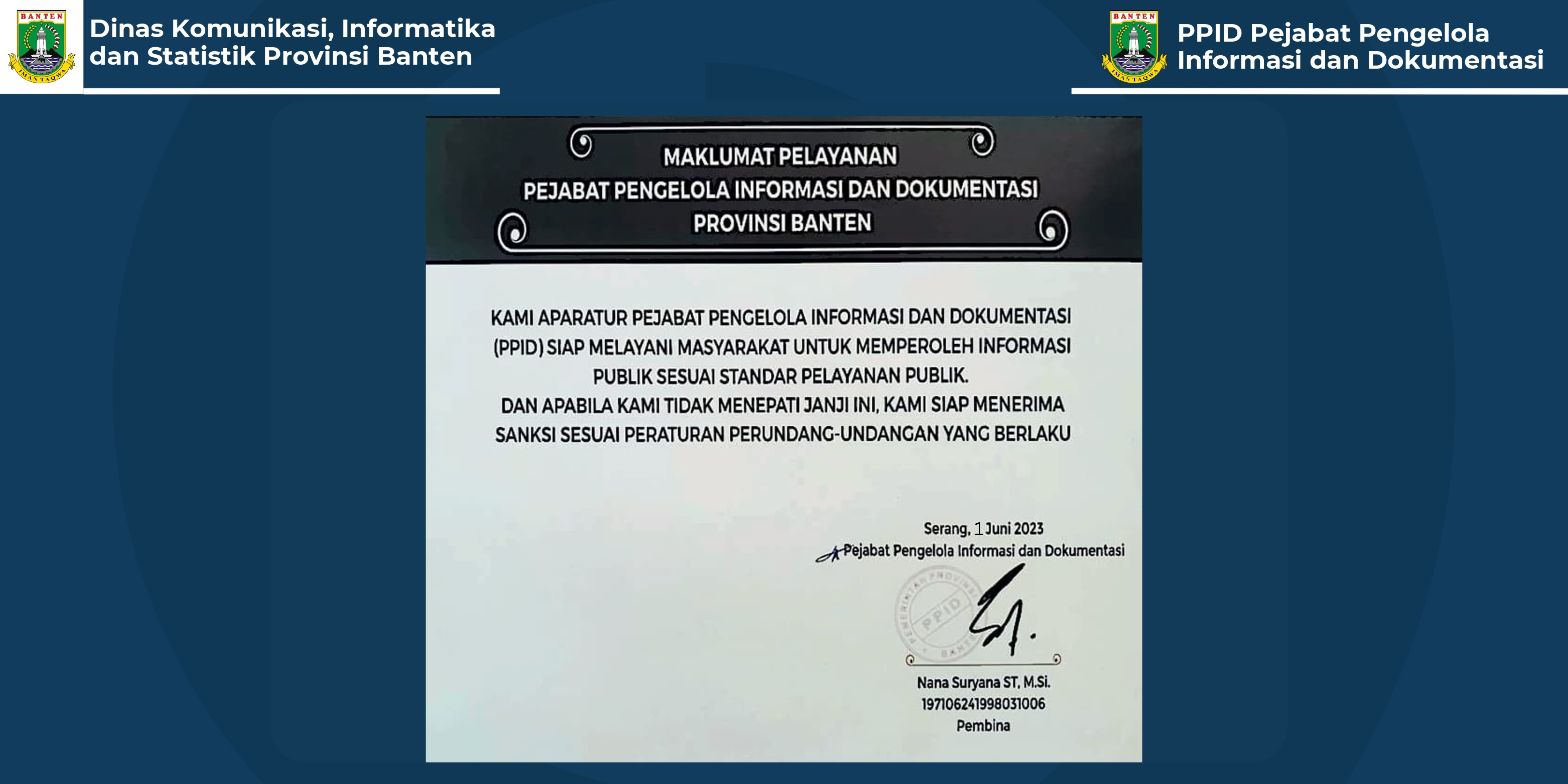 maklumat pelayanan informasi publik